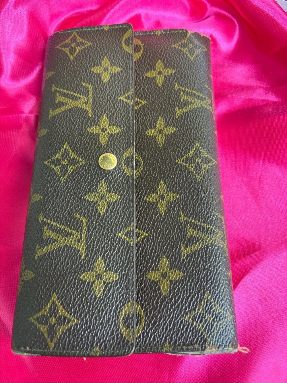 Louis Vuitton Monogram Canvas Wallet in Brown and Gold